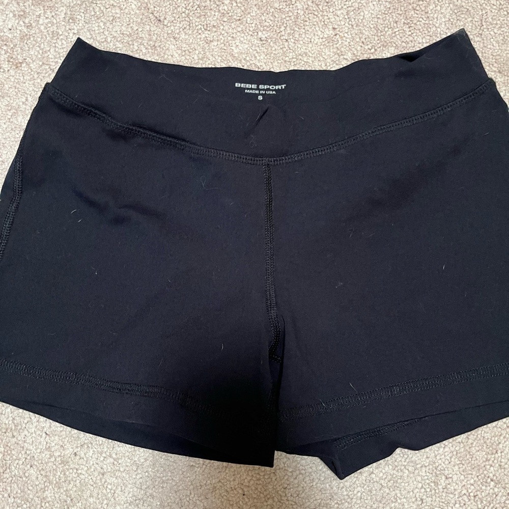 bebe Sport Women's Athletic Black Shorts